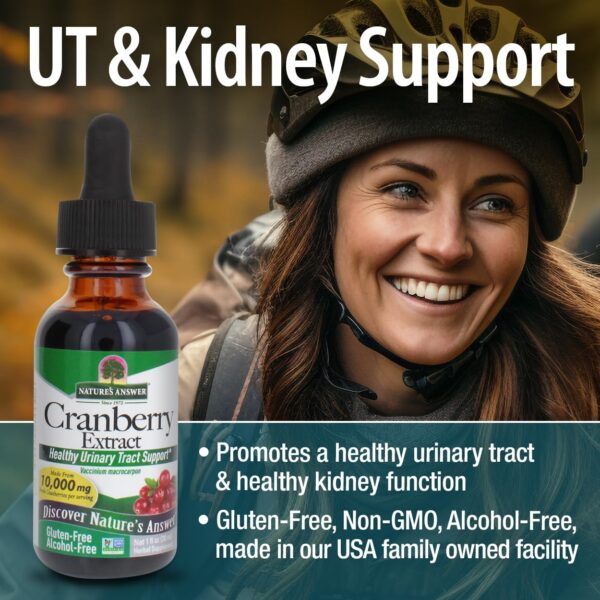 Version 1.0.0 Extracto de arándano Nature's Answer botella con gotero