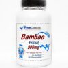 Caja y frasco de extracto de bambú 900 mg cápsulas
