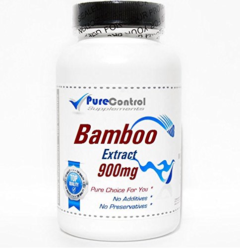 Caja y frasco de extracto de bambú 900 mg cápsulas