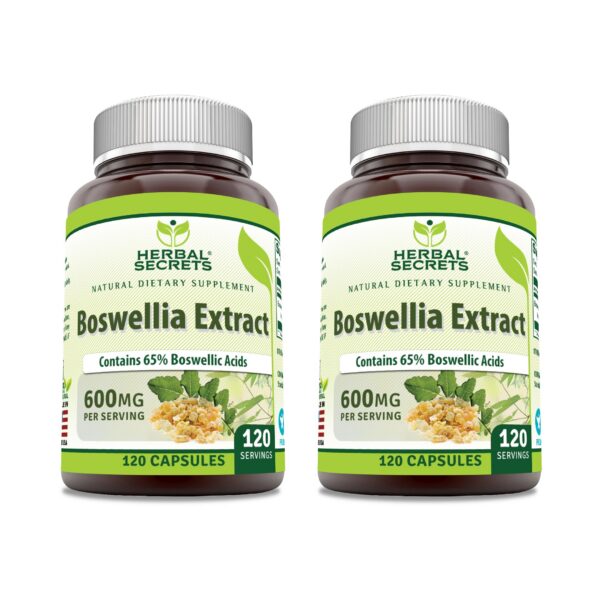 Frasco cápsulas Extracto Boswellia Serrata Herbal Secrets 600 mg