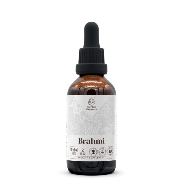 Extracto Brahmi sin alcohol Garden Organics botella frontal