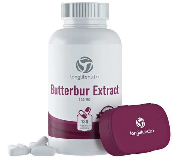 Extracto de Butterbur 100mg 180 cápsulas vegetarianas