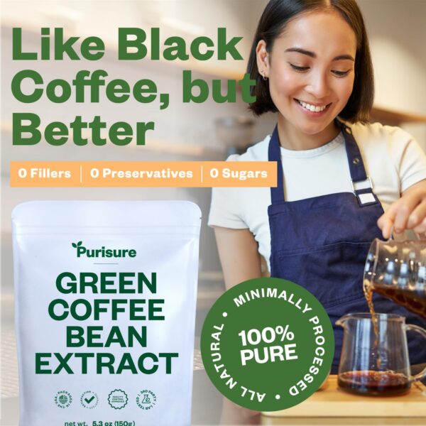 Extracto café verde Purisure con medidas de polvo