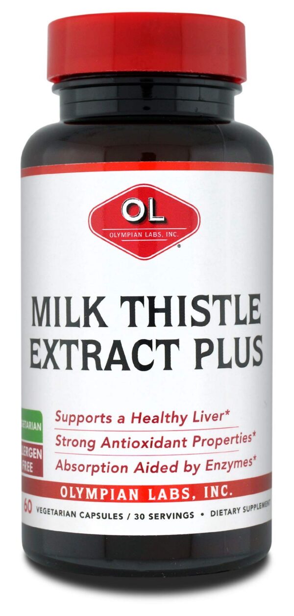 Extracto de cardo mariano cápsulas etiqueta blanca Olympian Labs