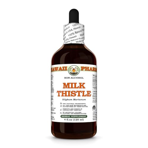 Frasco de extracto de cardo mariano sin alcohol Hawaii Pharm 4 fl oz