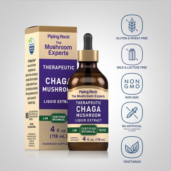 Extracto de Chaga libre de alcohol y vegetariano