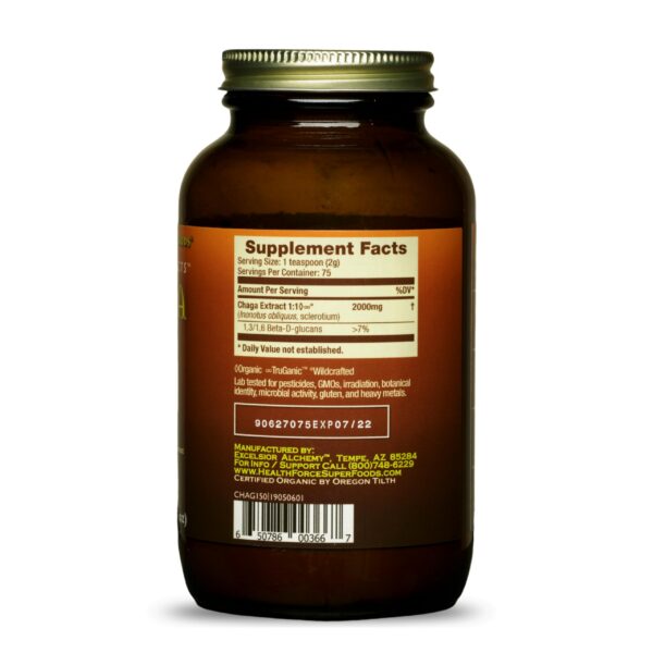 Extracto chaga orgánico en polvo HealthForce SuperFoods