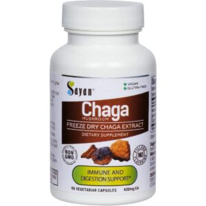 Extracto chaga siberiano sayan cápsulas naturales antioxidantes