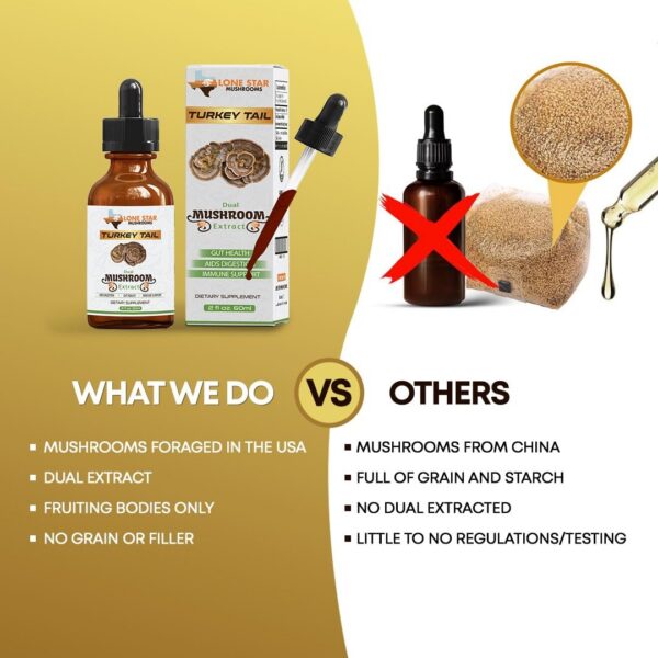 Extracto de Cola de Pavo Lone Star Mushrooms natural