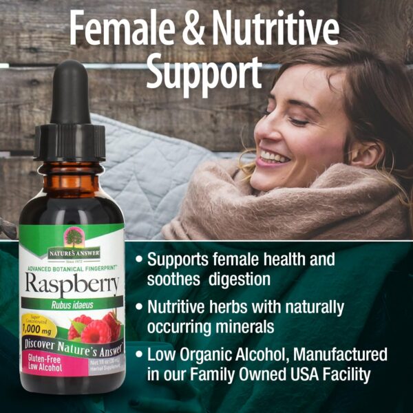 Extracto concentrado hoja frambuesa apoya salud femenina, digestión