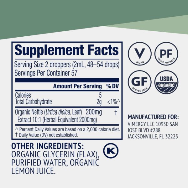 Extracto concentrado líquido Vimergy Ortiga vegano