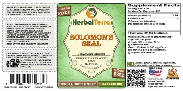 Version 1.0.0 Extracto concentrado de Sello de Salomón en botella HerbalTerra