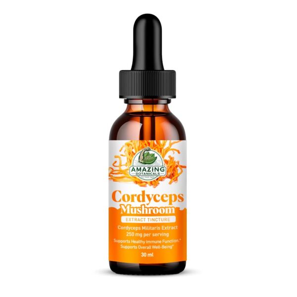 Botella de extracto de Cordyceps Amazing Botanicals 1oz