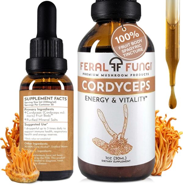Extracto de Cordyceps Feral Fungi botella