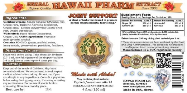 Extracto para cuidado articular orgánico botella lateral vista