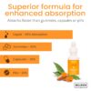 Extracto de cúrcuma líquida 1950mg con BioPerine y lecitina