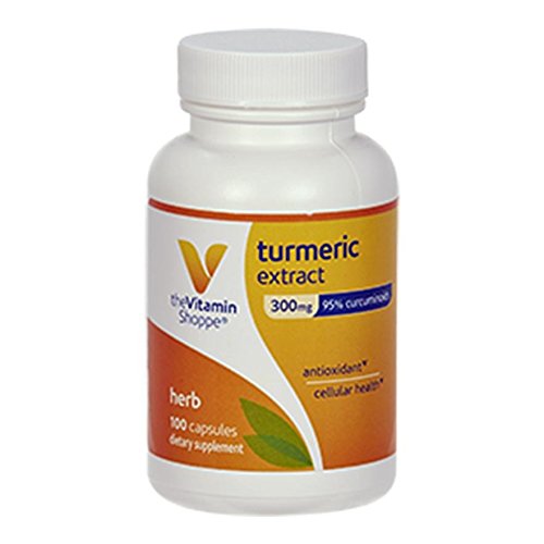 Extracto de cúrcuma The Vitamin Shoppe 300mg frasco 100 cápsulas