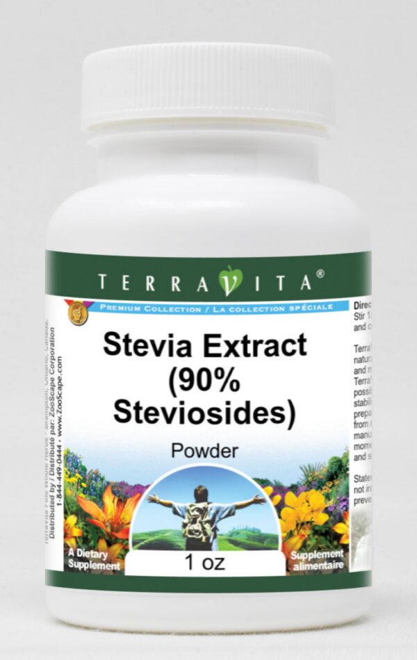 Version 1.0.0 Extracto de stevia TerraVita polvo 1 oz paquete de 3