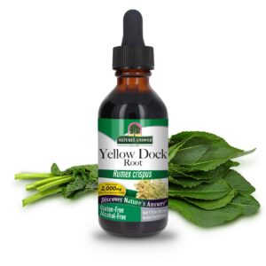Extracto dock amarillo Nature's Answer botella 1oz natural y sin alcohol