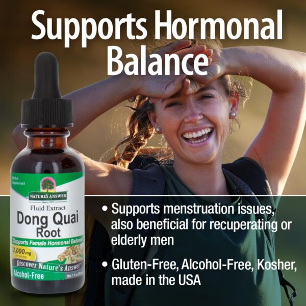 Version 1.0.0 Extracto Dong Quai Nature’s Answer botella con caja