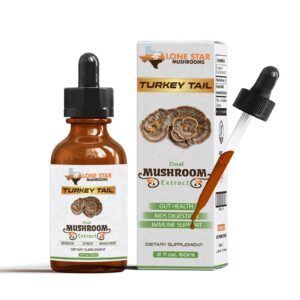Version 1.0.0 Extracto dual de hongos Cola de Pavo Lone Star en botella