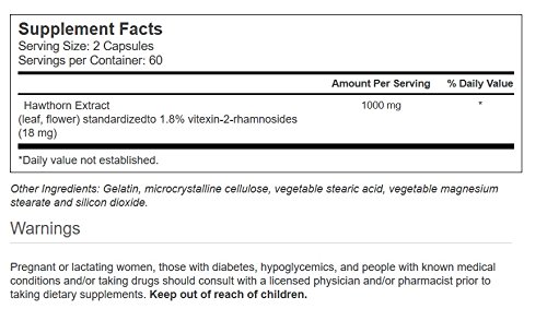 Extracto espino Vitacost cápsulas soporte salud cardiovascular