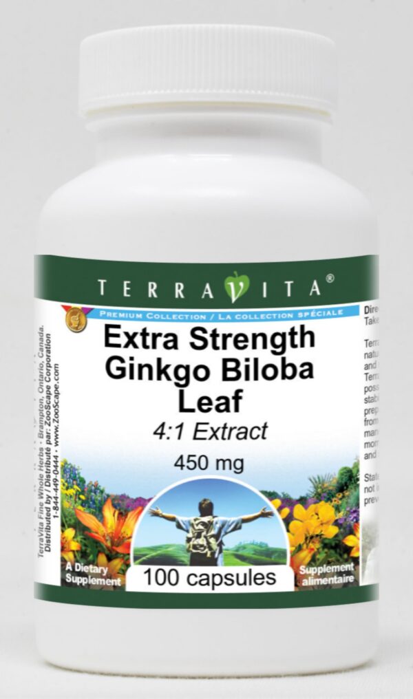 Extracto ginkgo biloba cápsulas TerraVita 100 unidades