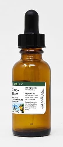 Extracto de ginkgo biloba en formato líquido con sabor a menta