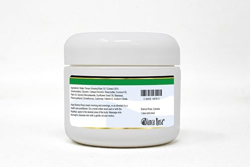 Version 1.0.0 Crema Ginseng Panax Bianca Rosa textura y envase