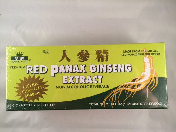 extracto ginseng panax rojo royal king 6000mg 30 viales