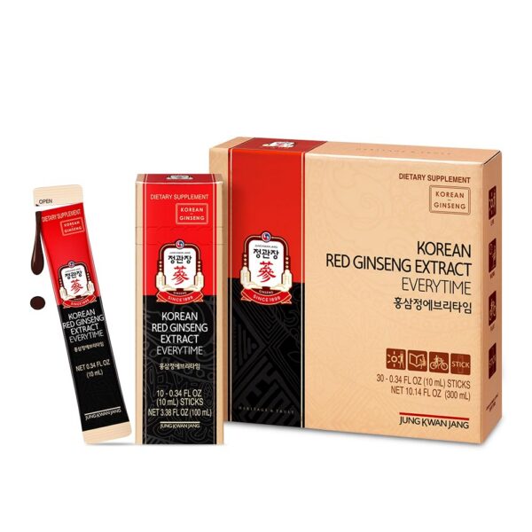 Extracto de ginseng rojo coreano Jung Kwan Jang en sobres
