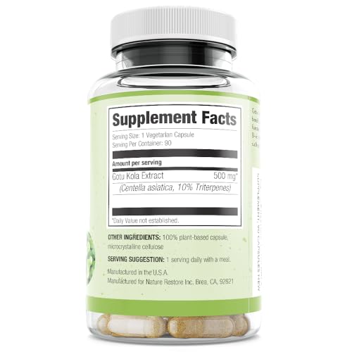 Version 1.0.0 Extracto de Gotu Kola Nature Restore detalle etiqueta