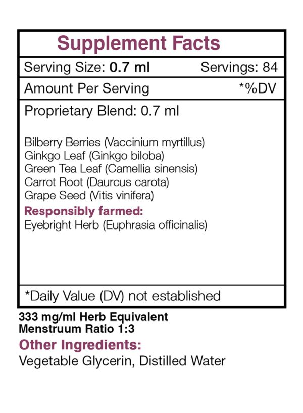 Version 1.0.0 Extracto herbal Falcon Eye alta potencia sin alcohol 2 fl oz