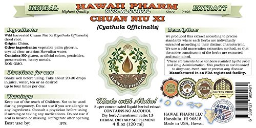Version 1.0.0 Extracto natural Chuan Niu Xi frasco frontal Hawaii Pharm