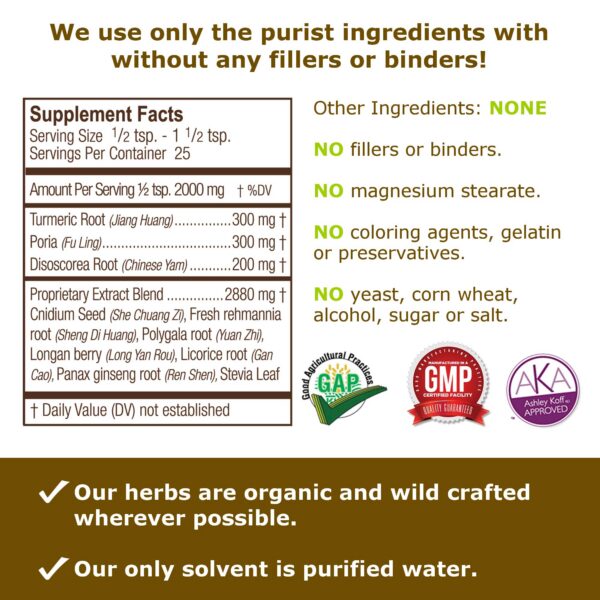 Extracto herbal puro sin químicos para función cerebral óptima