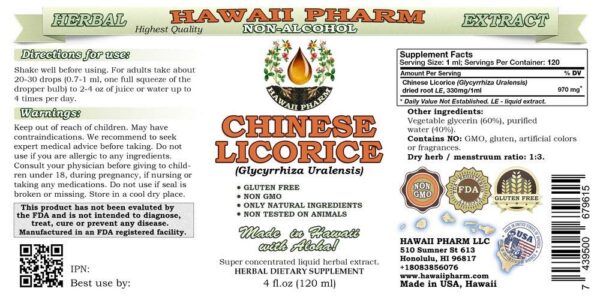 Extracto herbal regaliz sin alcohol 8 oz Hawaii Pharm