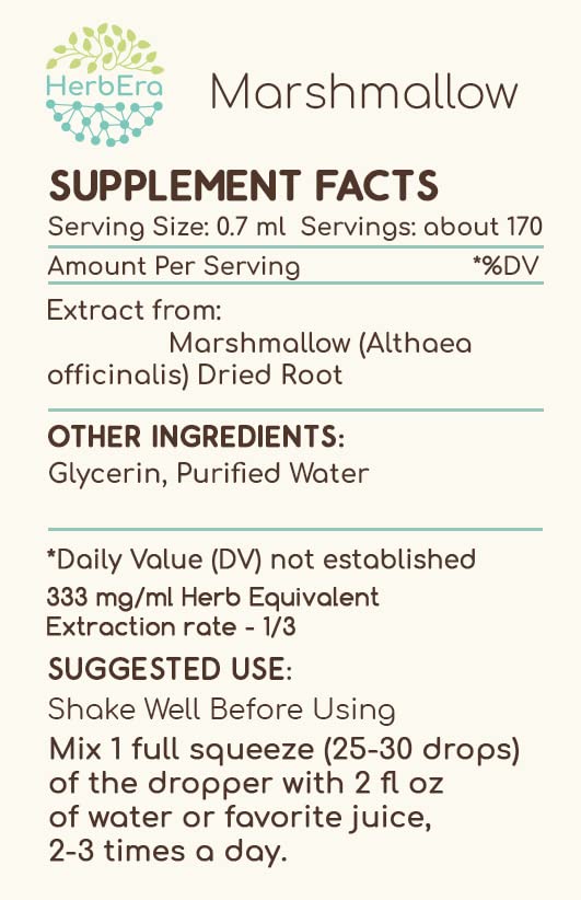 Version 1.0.0 Extracto herbal sin alcohol con alta concentración de malvavisco