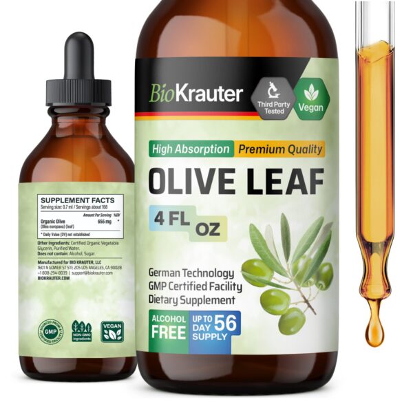 Extracto de hoja de olivo BIO KRAUTER botella frontal