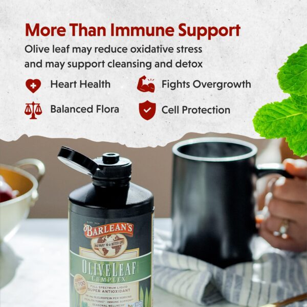 Extracto hoja de olivo premium Barlean's 16 onzas