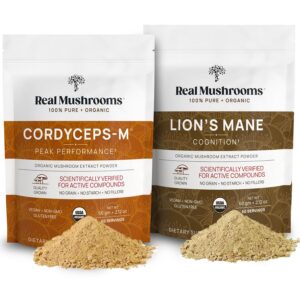 Paquete de extracto en polvo de hongos Melena de León y Cordyceps