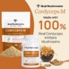 Etiqueta de Real Mushrooms cápsulas Cordyceps