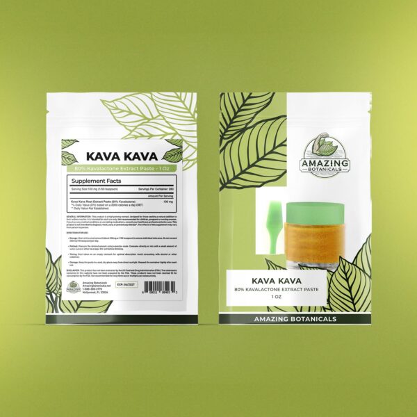 Extracto kava kava alta potencia Amazing Botanicals botella abierta
