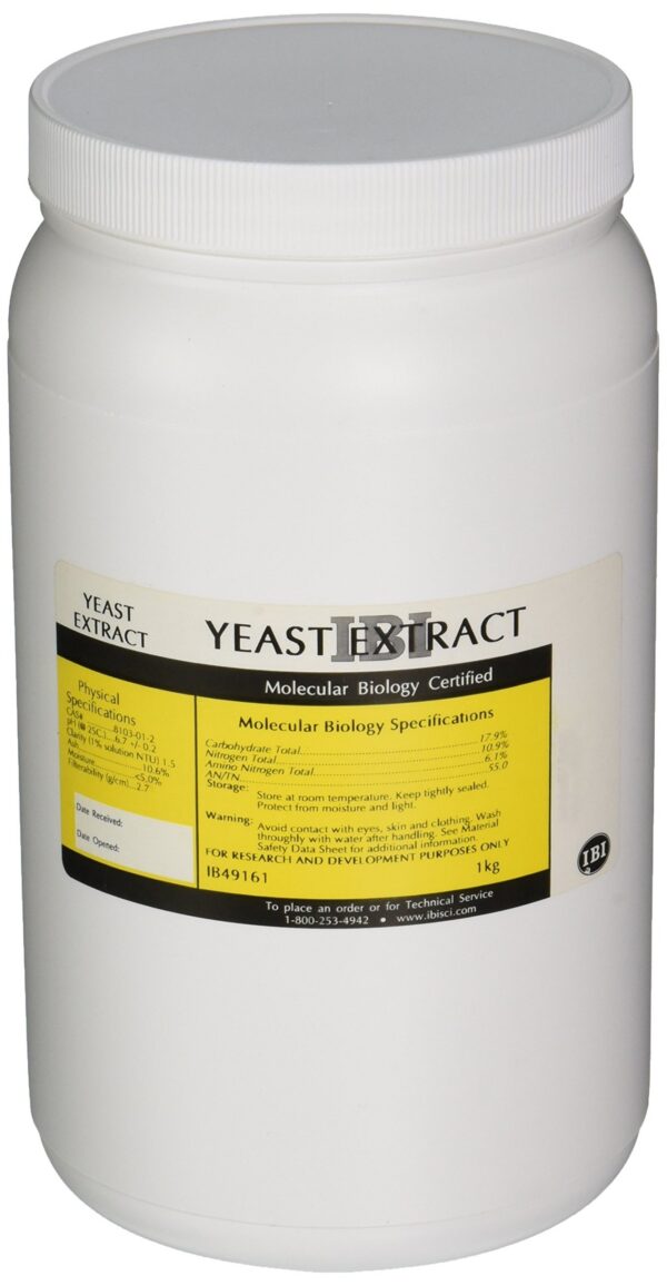 Version 1.0.0 Extracto de levadura IBI Scientific 1kg polvo en envase