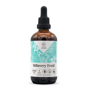 Extracto líquido sin alcohol de arándano Garden Organics botella frontal