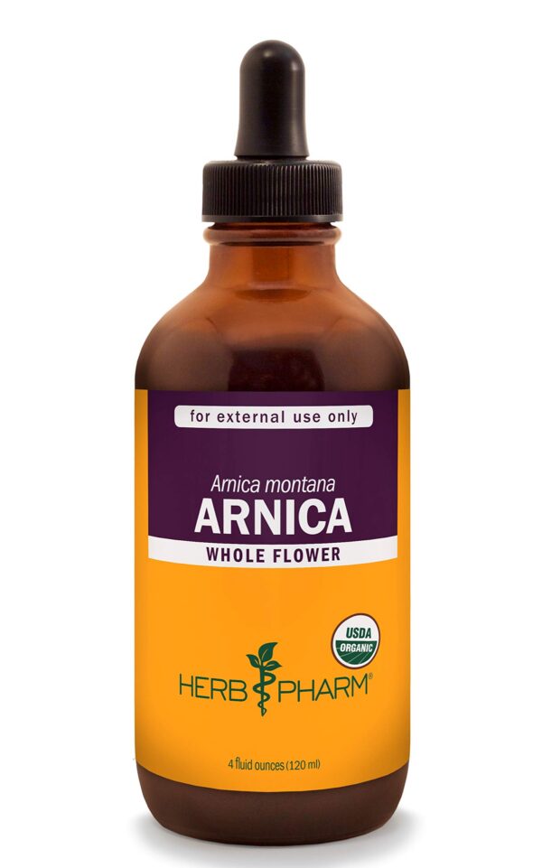Extracto líquido de árnica orgánico botella 118 ml para dolor leve