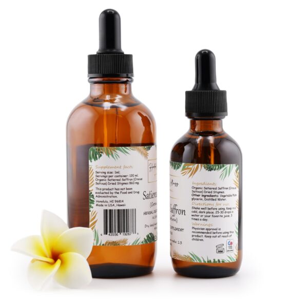 Version 1.0.0 Extracto líquido Azafrán Satiereal presentación lateral
