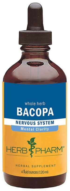 Extracto líquido de Bacopa Herb Pharm 4 onzas apoyo cerebral orgánico