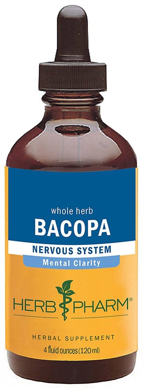 Version 1.0.0 Extracto líquido de Bacopa Herb Pharm 4 onzas apoyo cerebral orgánico
