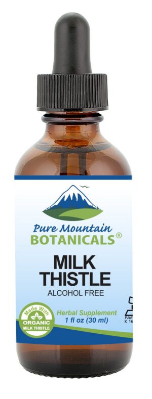 Extracto líquido de cardo mariano Pure Mountain Botanicals botella