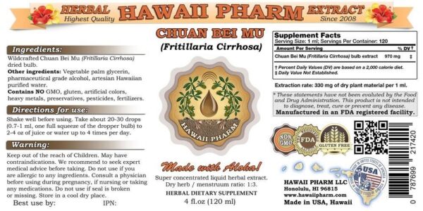 Version 1.0.0 Extracto líquido concentrado de bulbo Fritillaria Cirrhosa